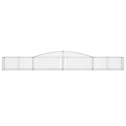 vidaXL Arched Gabion Baskets 25 pcs 400x50x40/60 cm Galvanised Iron