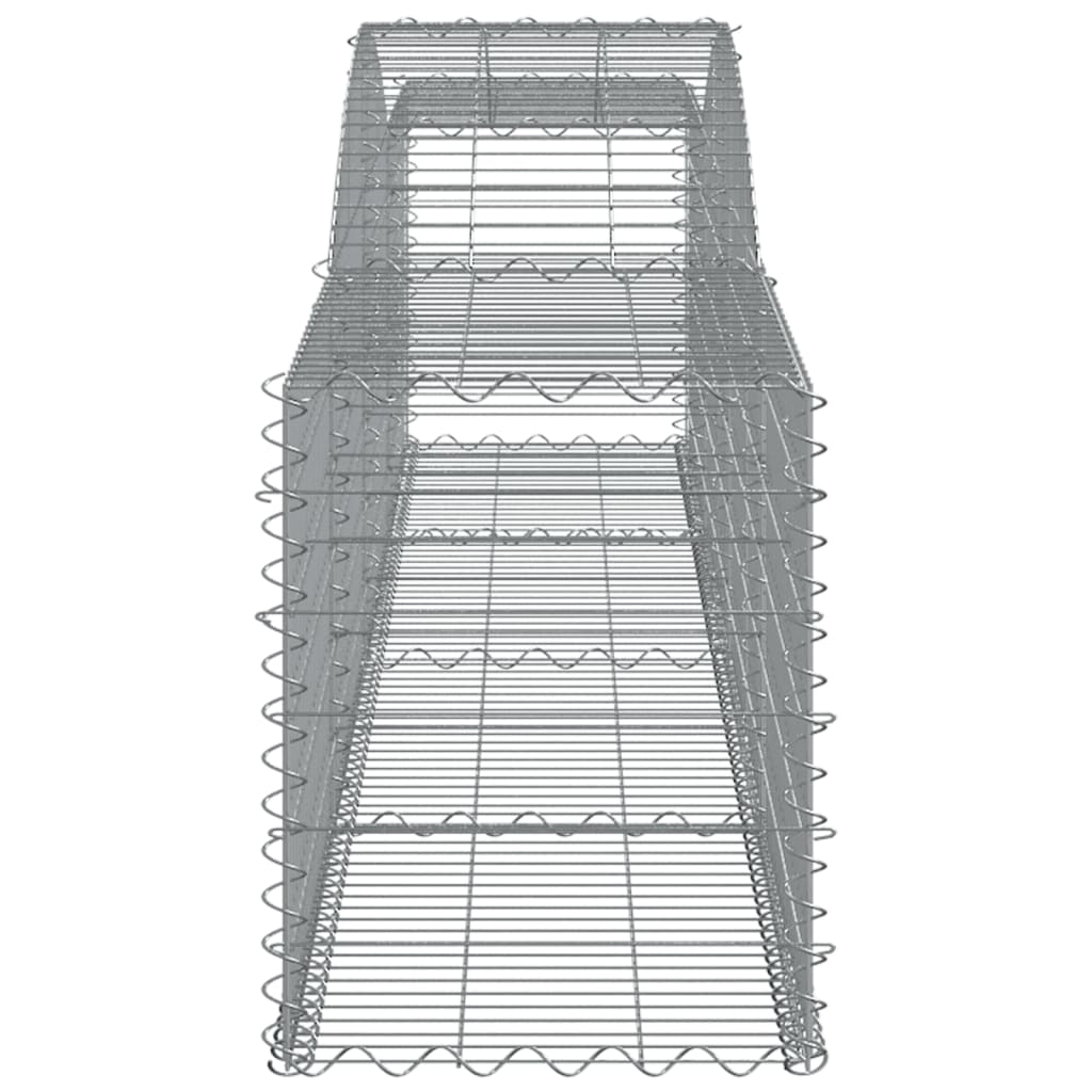 vidaXL Arched Gabion Baskets 3 pcs 400x50x60/80 cm Galvanised Iron