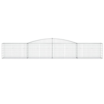 vidaXL Arched Gabion Baskets 5 pcs 400x50x60/80 cm Galvanised Iron