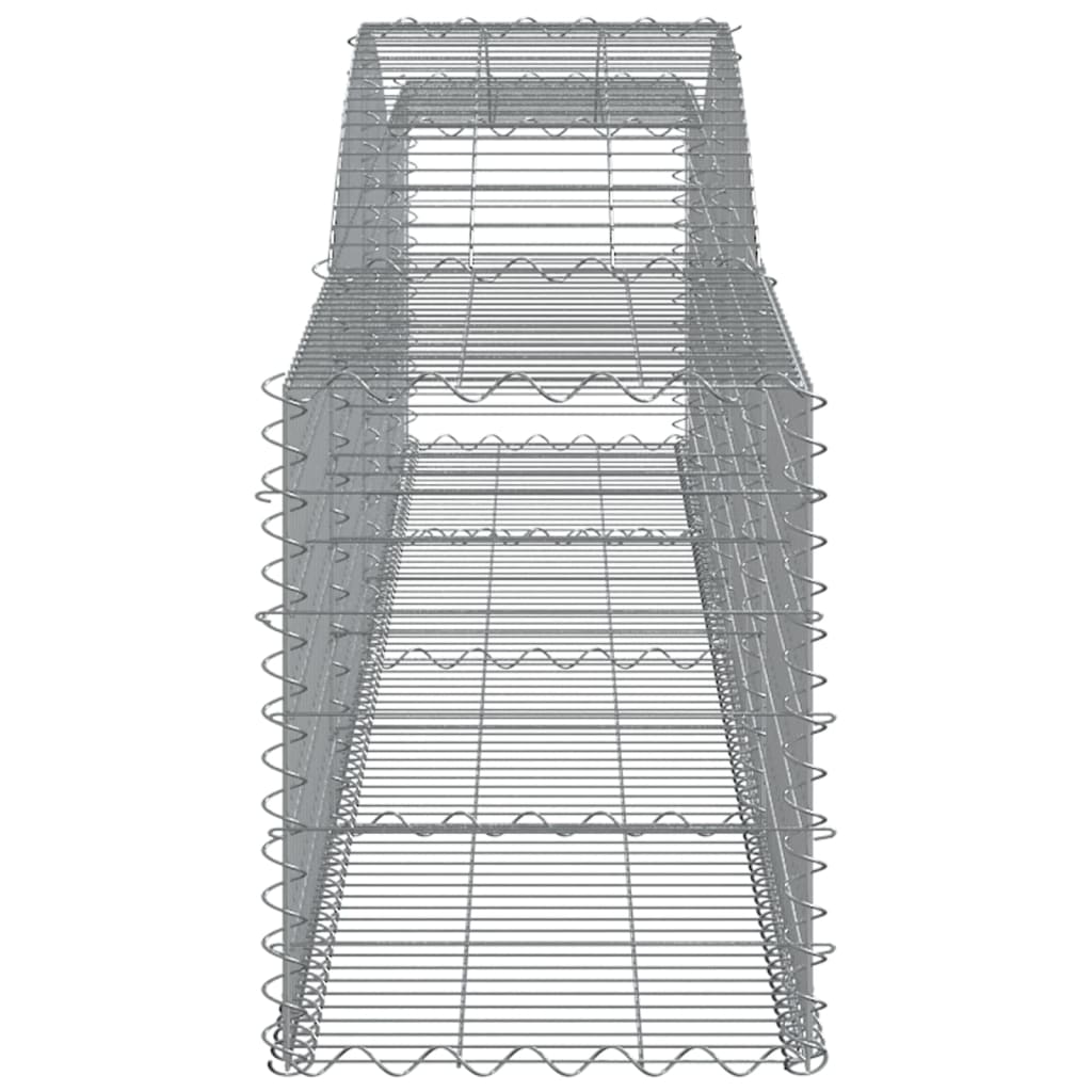 vidaXL Arched Gabion Baskets 5 pcs 400x50x60/80 cm Galvanised Iron