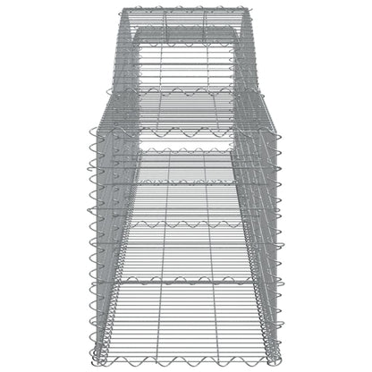 vidaXL Arched Gabion Baskets 5 pcs 400x50x60/80 cm Galvanised Iron