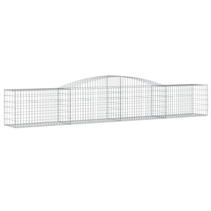 vidaXL Arched Gabion Baskets 9 pcs 400x50x60/80 cm Galvanised Iron