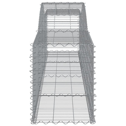 vidaXL Arched Gabion Baskets 9 pcs 400x50x60/80 cm Galvanised Iron