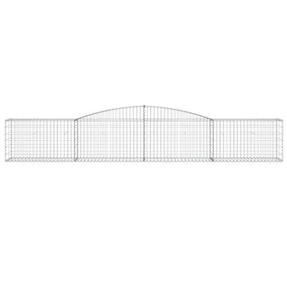 vidaXL Arched Gabion Baskets 20 pcs 400x50x60/80 cm Galvanised Iron