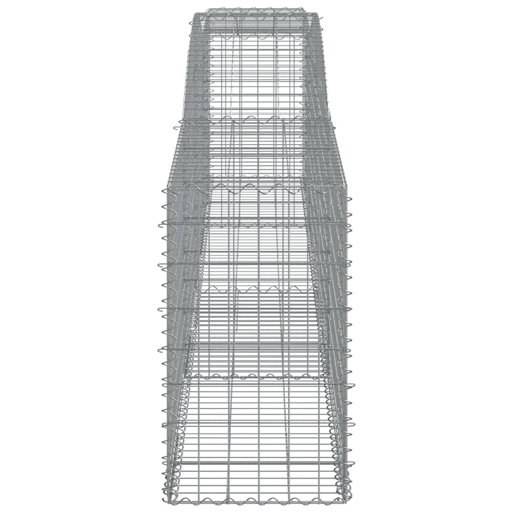 vidaXL Arched Gabion Baskets 4 pcs 400x50x80/100 cm Galvanised Iron