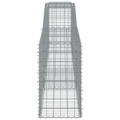 vidaXL Arched Gabion Baskets 4 pcs 400x50x80/100 cm Galvanised Iron