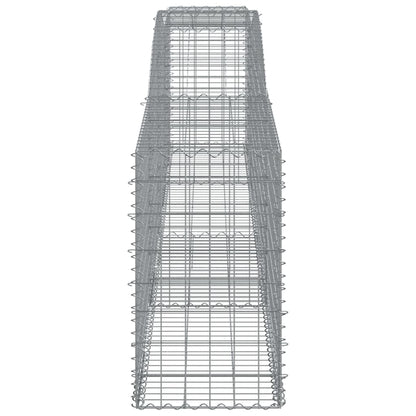 vidaXL Arched Gabion Baskets 7 pcs 400x50x80/100 cm Galvanised Iron