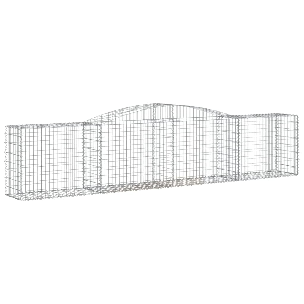 vidaXL Arched Gabion Baskets 25 pcs 400x50x80/100 cm Galvanised Iron