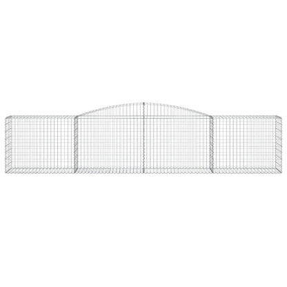vidaXL Arched Gabion Baskets 25 pcs 400x50x80/100 cm Galvanised Iron