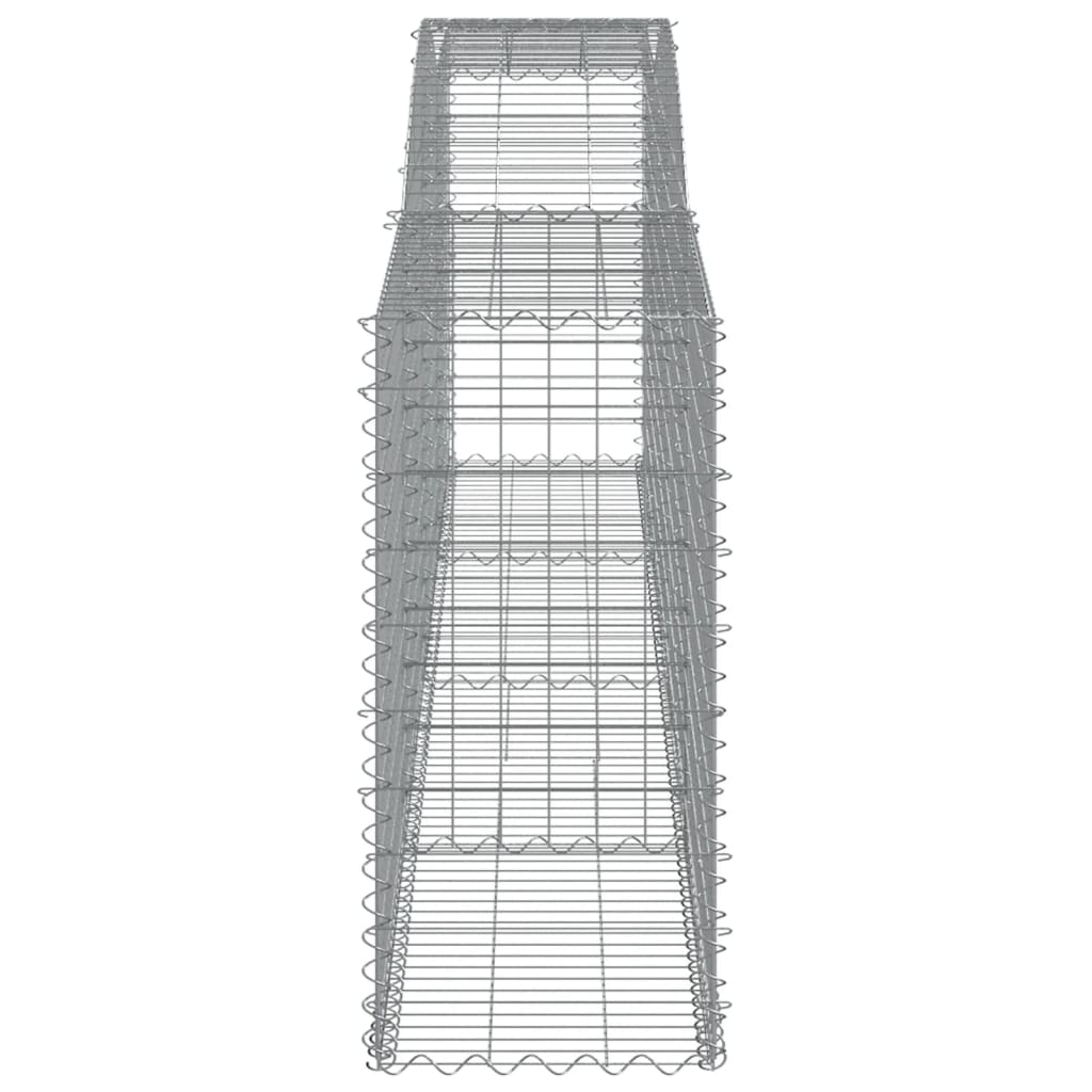 vidaXL Arched Gabion Baskets 2 pcs 400x50x100/120 cm Galvanised Iron