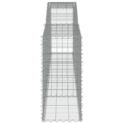 vidaXL Arched Gabion Baskets 2 pcs 400x50x100/120 cm Galvanised Iron