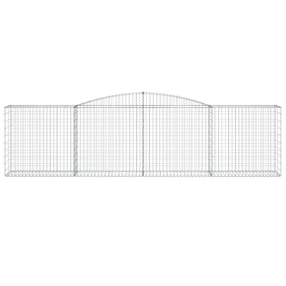 vidaXL Arched Gabion Baskets 3 pcs 400x50x100/120 cm Galvanised Iron