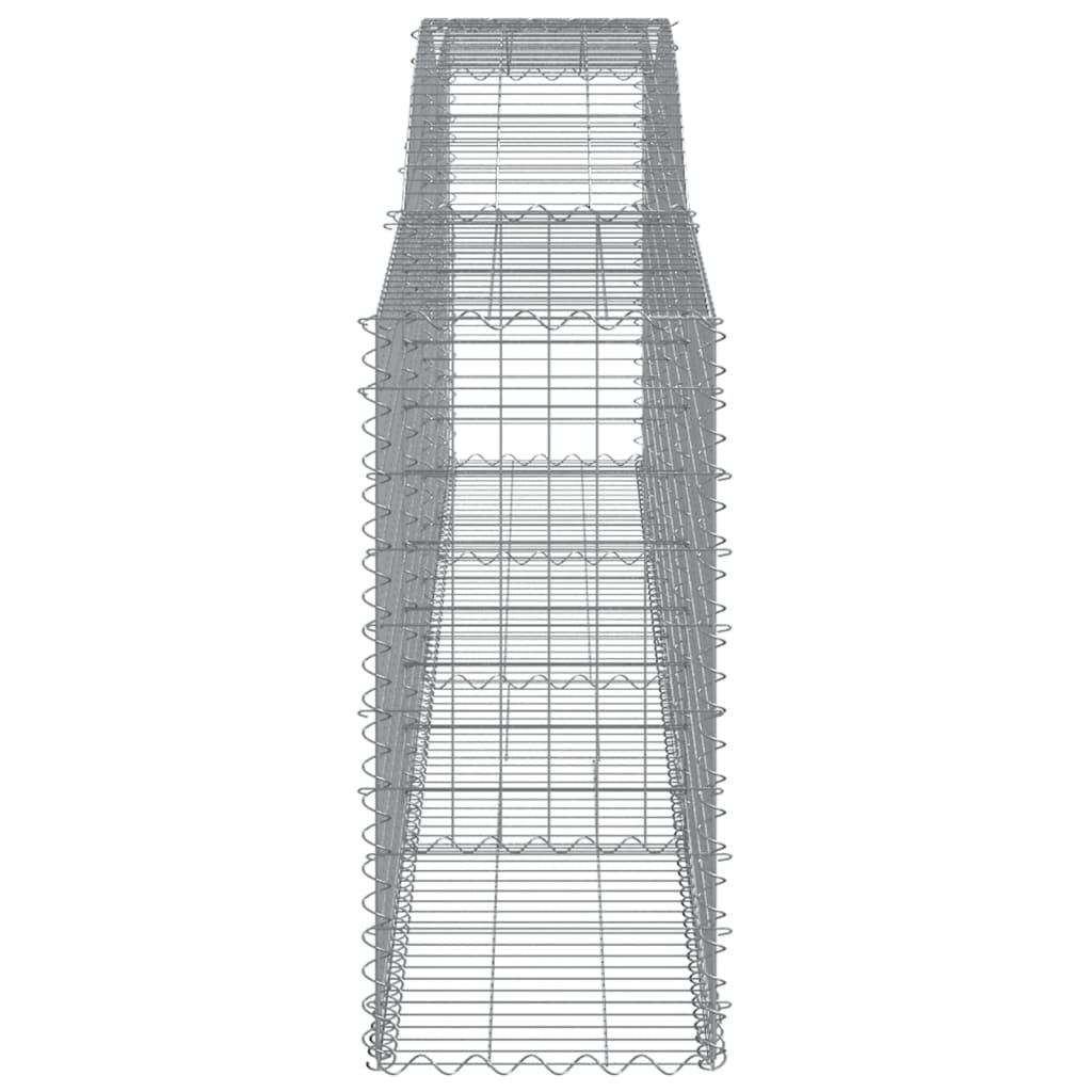 vidaXL Arched Gabion Baskets 3 pcs 400x50x100/120 cm Galvanised Iron