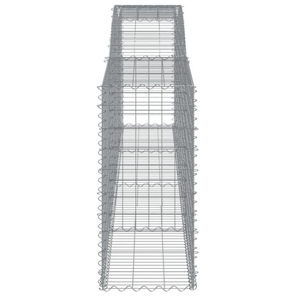 vidaXL Arched Gabion Baskets 3 pcs 400x50x100/120 cm Galvanised Iron