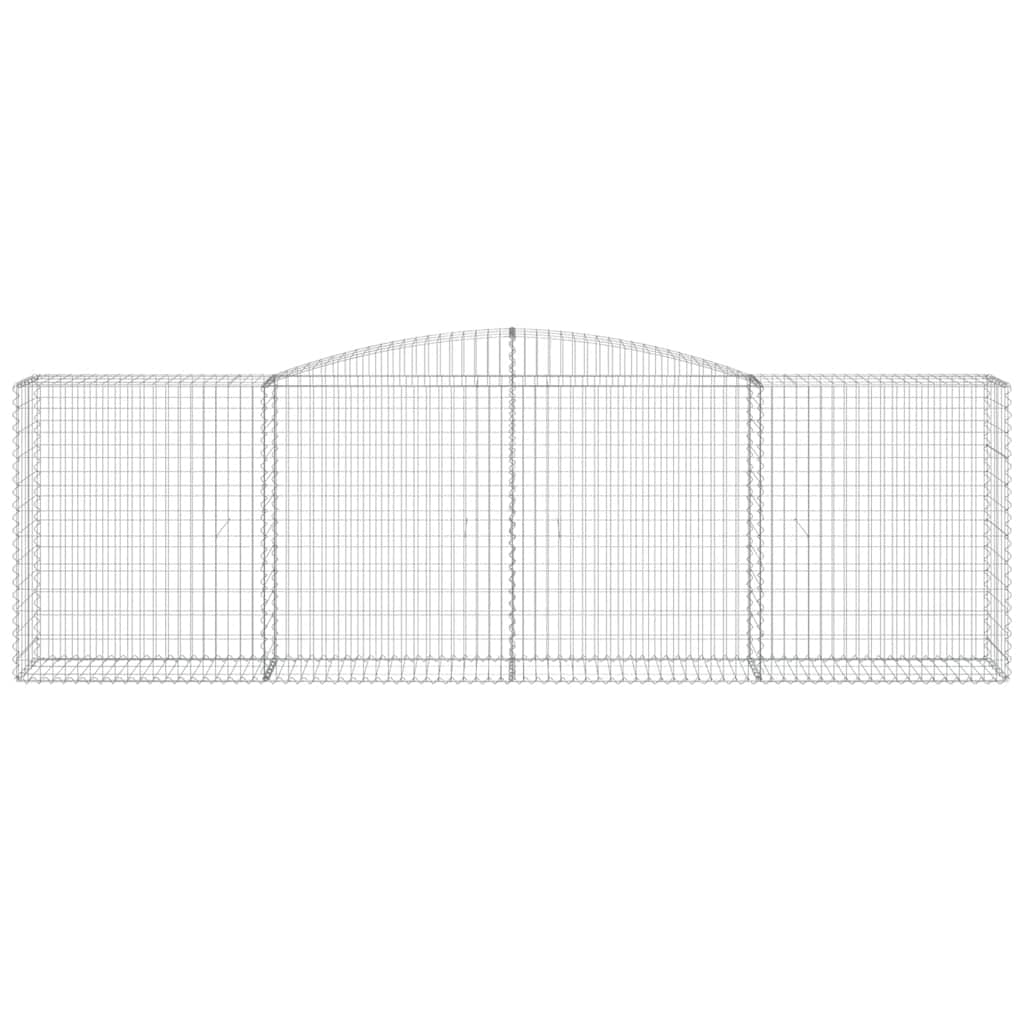 vidaXL Arched Gabion Baskets 6 pcs 400x50x120/140 cm Galvanised Iron