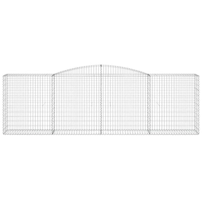vidaXL Arched Gabion Baskets 6 pcs 400x50x120/140 cm Galvanised Iron