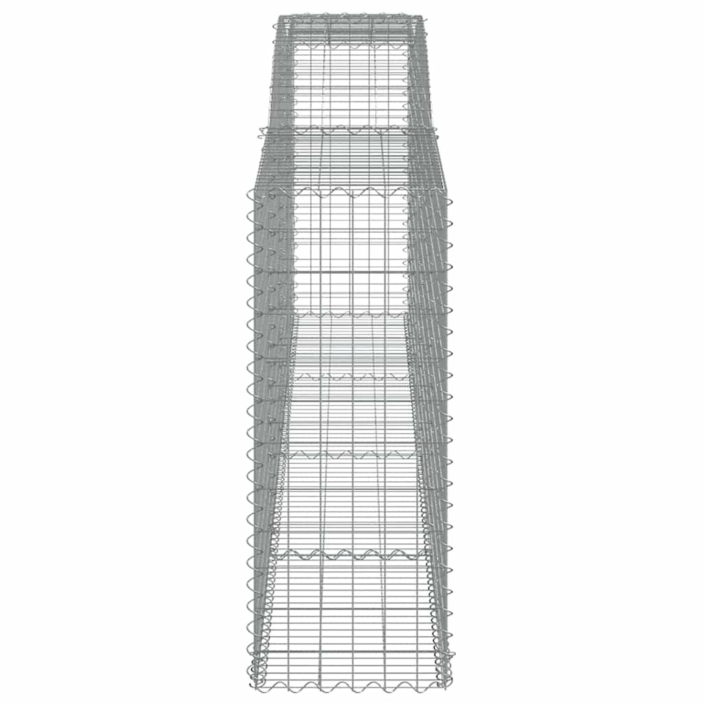 vidaXL Arched Gabion Baskets 6 pcs 400x50x120/140 cm Galvanised Iron