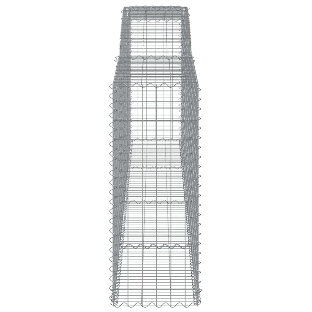 vidaXL Arched Gabion Baskets 9 pcs 400x50x120/140 cm Galvanised Iron