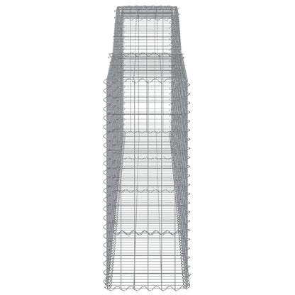 vidaXL Arched Gabion Baskets 9 pcs 400x50x120/140 cm Galvanised Iron