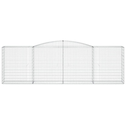 vidaXL Arched Gabion Baskets 20 pcs 400x50x120/140 cm Galvanised Iron