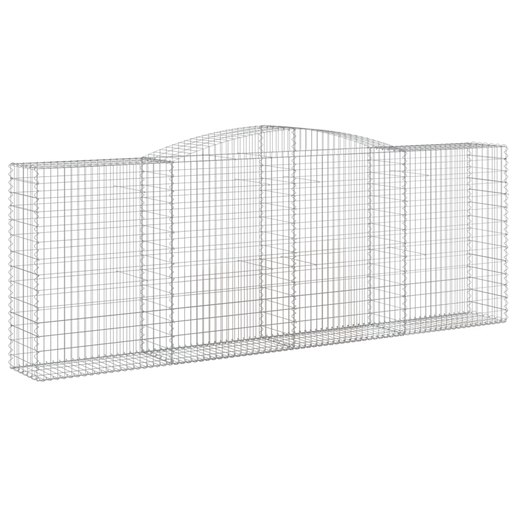 vidaXL Arched Gabion Baskets 3 pcs 400x50x140/160 cm Galvanised Iron