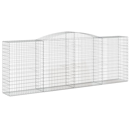 vidaXL Arched Gabion Baskets 3 pcs 400x50x140/160 cm Galvanised Iron