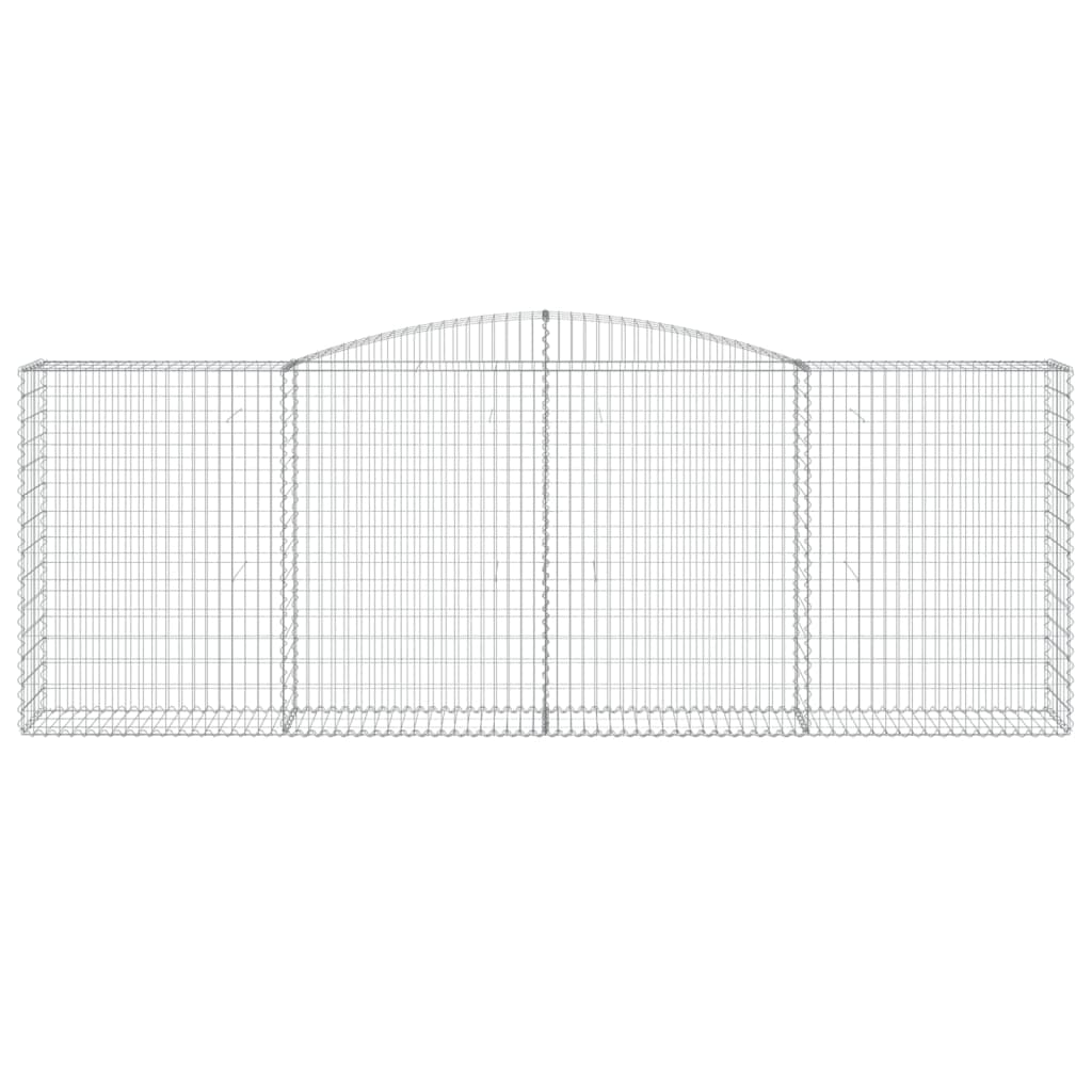 vidaXL Arched Gabion Baskets 3 pcs 400x50x140/160 cm Galvanised Iron