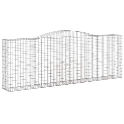 vidaXL Arched Gabion Baskets 5 pcs 400x50x140/160 cm Galvanised Iron