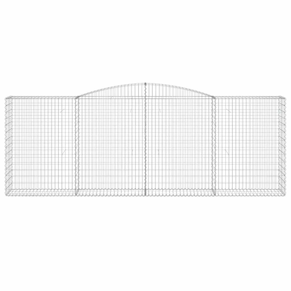 vidaXL Arched Gabion Baskets 5 pcs 400x50x140/160 cm Galvanised Iron