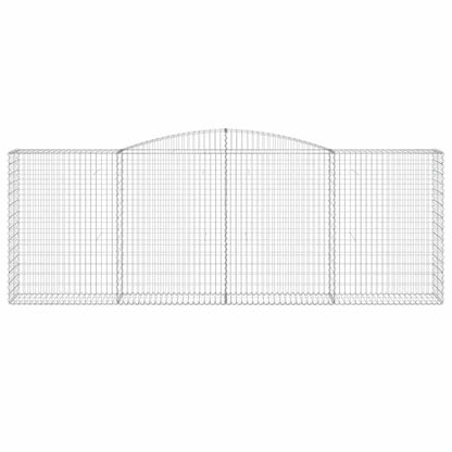 vidaXL Arched Gabion Baskets 5 pcs 400x50x140/160 cm Galvanised Iron