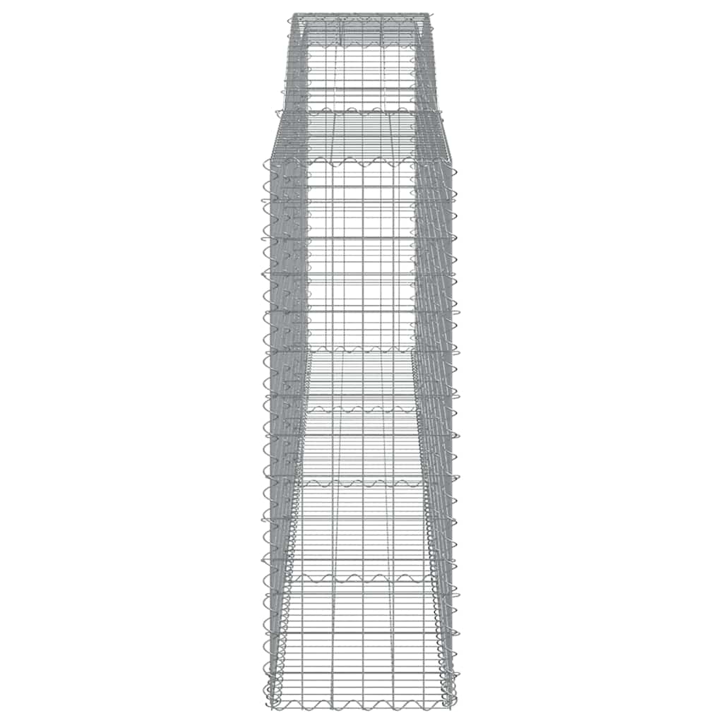 vidaXL Arched Gabion Baskets 5 pcs 400x50x140/160 cm Galvanised Iron