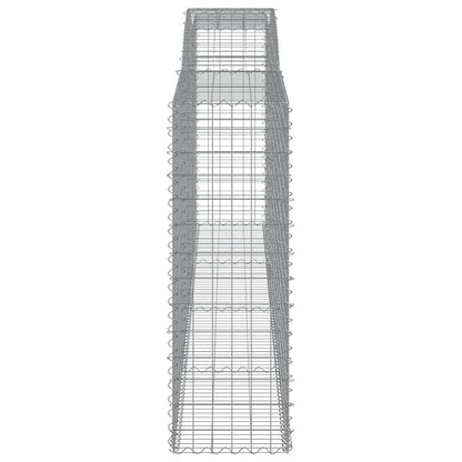 vidaXL Arched Gabion Baskets 5 pcs 400x50x140/160 cm Galvanised Iron