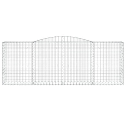 vidaXL Arched Gabion Baskets 6 pcs 400x50x140/160 cm Galvanised Iron