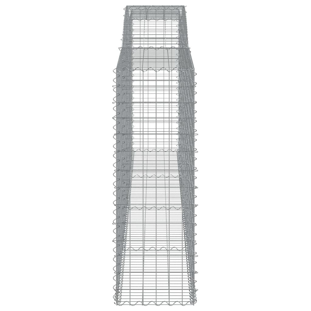 vidaXL Arched Gabion Baskets 8 pcs 400x50x140/160 cm Galvanised Iron