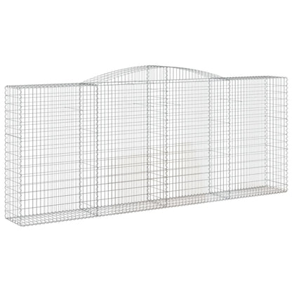 vidaXL Arched Gabion Baskets 2 pcs 400x50x160/180 cm Galvanised Iron