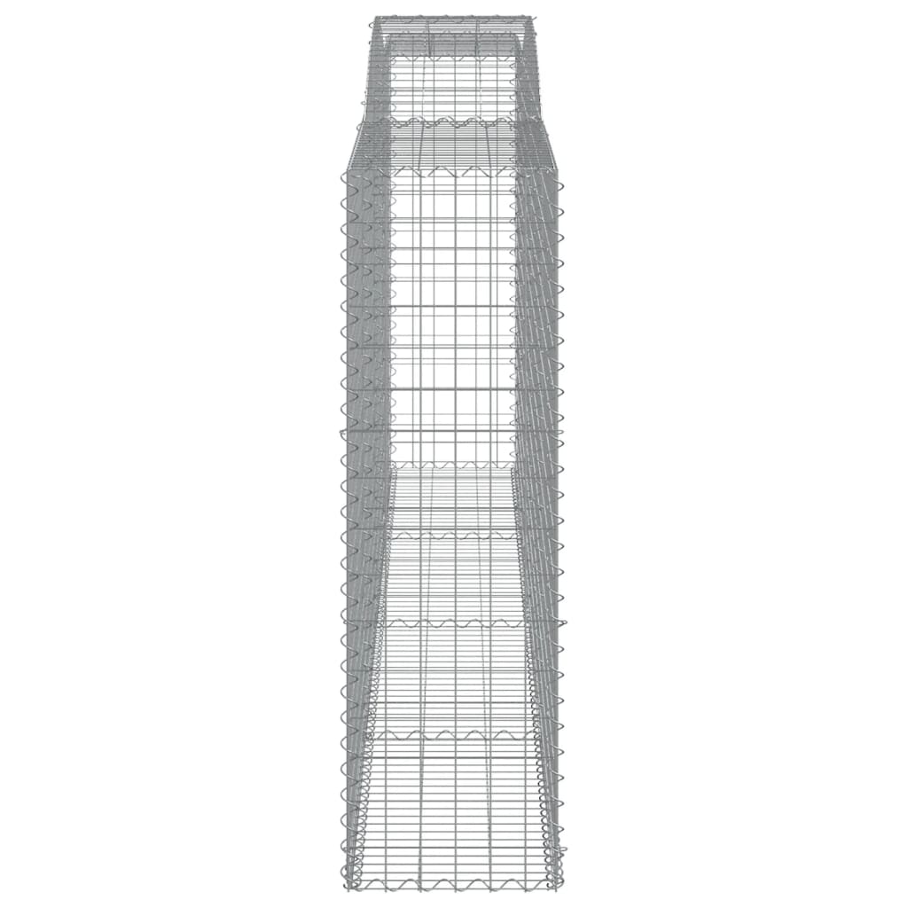 vidaXL Arched Gabion Baskets 5 pcs 400x50x160/180 cm Galvanised Iron