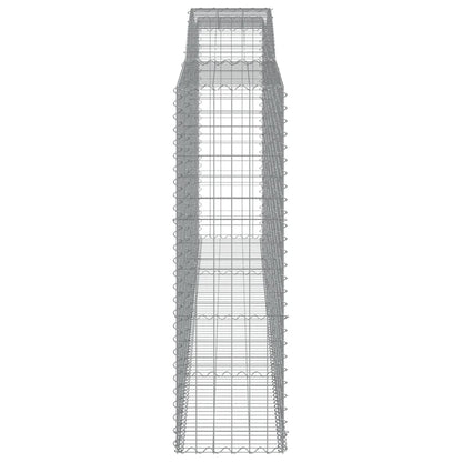 vidaXL Arched Gabion Baskets 5 pcs 400x50x160/180 cm Galvanised Iron