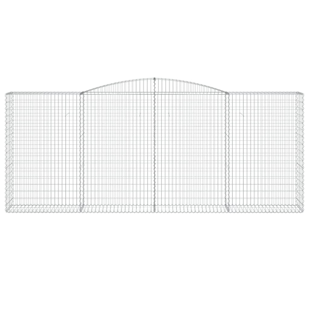 vidaXL Arched Gabion Baskets 6 pcs 400x50x160/180 cm Galvanised Iron