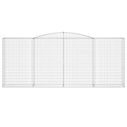 vidaXL Arched Gabion Baskets 15 pcs 400x50x160/180 cm Galvanised Iron
