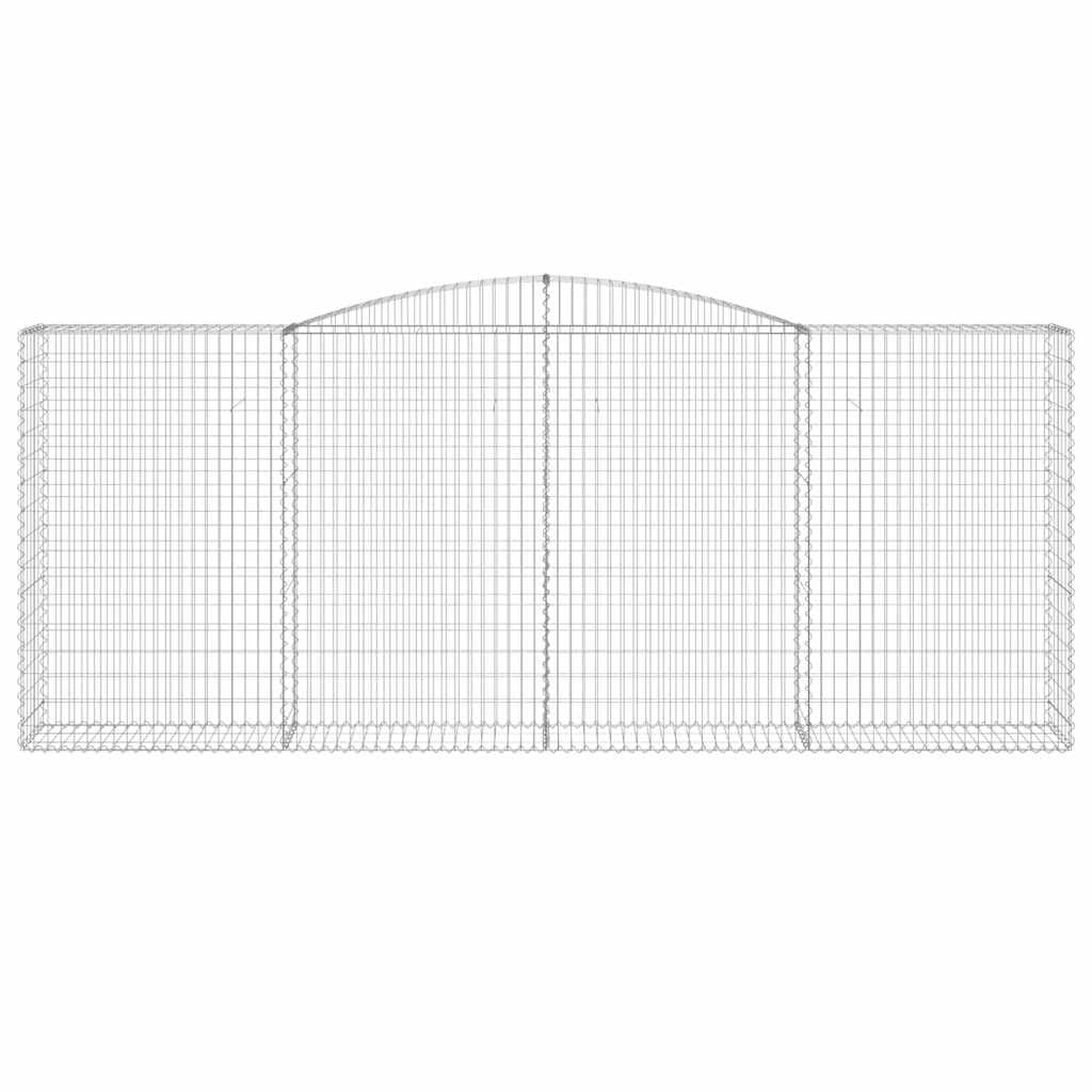 vidaXL Arched Gabion Baskets 25 pcs 400x50x160/180 cm Galvanised Iron