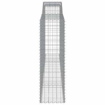 vidaXL Arched Gabion Baskets 25 pcs 400x50x160/180 cm Galvanised Iron