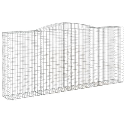 vidaXL Arched Gabion Baskets 3 pcs 400x50x180/200 cm Galvanised Iron