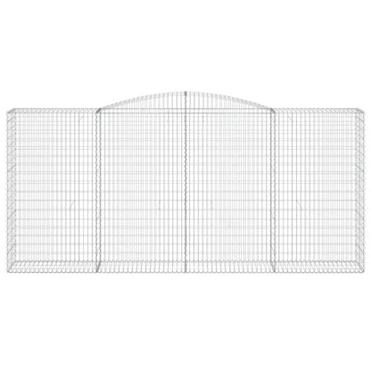 vidaXL Arched Gabion Baskets 3 pcs 400x50x180/200 cm Galvanised Iron