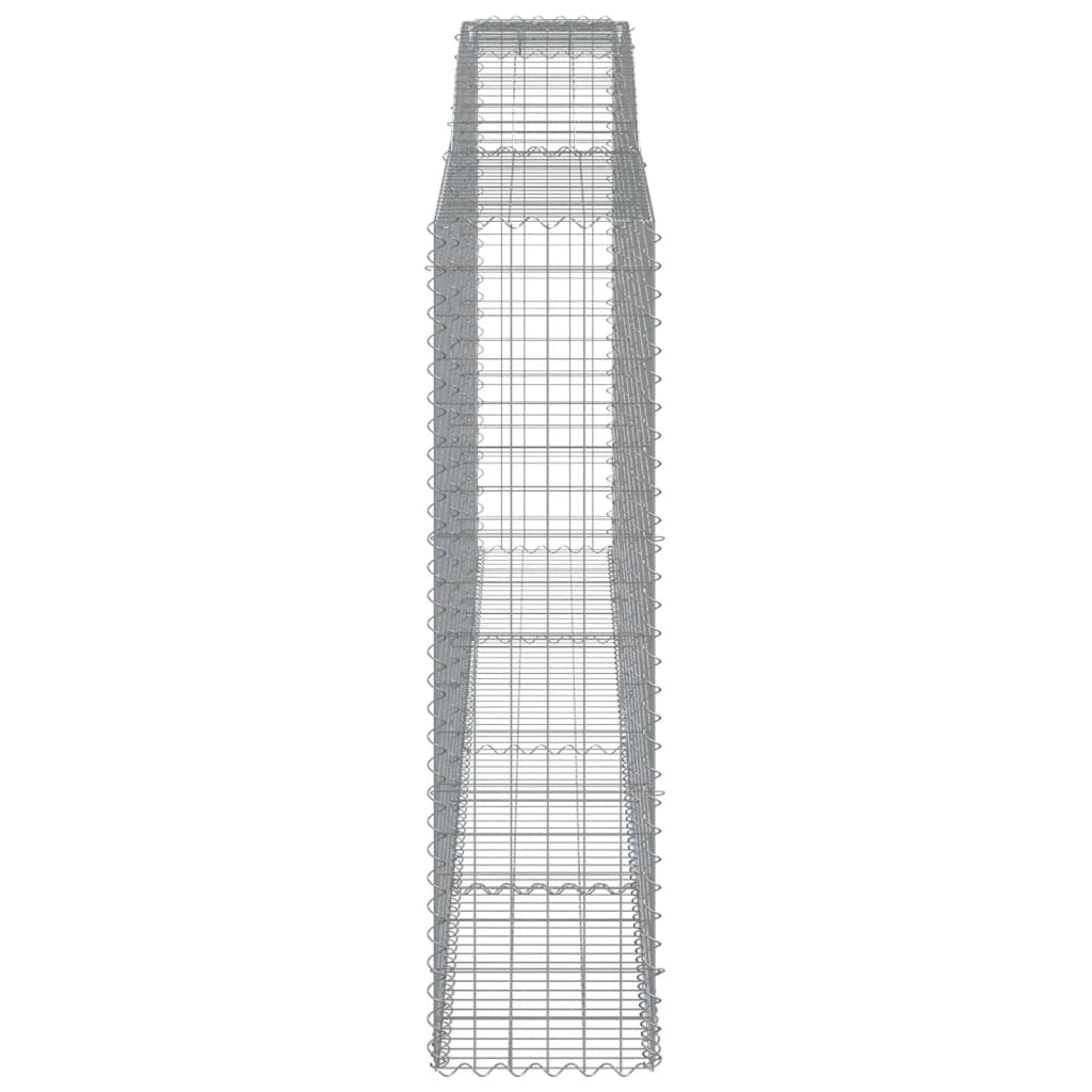 vidaXL Arched Gabion Baskets 3 pcs 400x50x180/200 cm Galvanised Iron