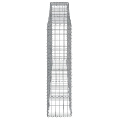 vidaXL Arched Gabion Baskets 3 pcs 400x50x180/200 cm Galvanised Iron