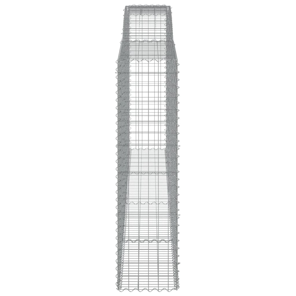 vidaXL Arched Gabion Baskets 4 pcs 400x50x180/200 cm Galvanised Iron