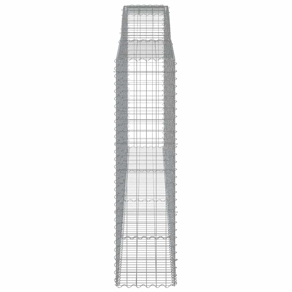 vidaXL Arched Gabion Baskets 10 pcs 400x50x180/200 cm Galvanised Iron