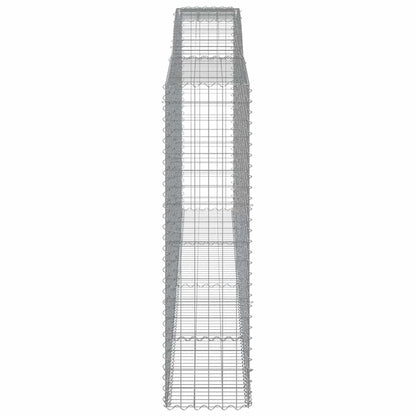 vidaXL Arched Gabion Baskets 10 pcs 400x50x180/200 cm Galvanised Iron