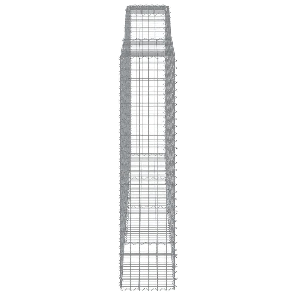 vidaXL Arched Gabion Baskets 4 pcs 400x50x200/220 cm Galvanised Iron