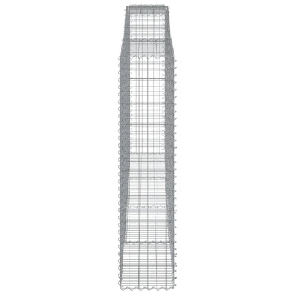 vidaXL Arched Gabion Baskets 4 pcs 400x50x200/220 cm Galvanised Iron